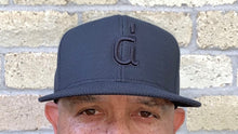 Load image into Gallery viewer, Hat: 3D Black-On-Black &quot;d&quot; Mesh Net Snapback (Polyester)
